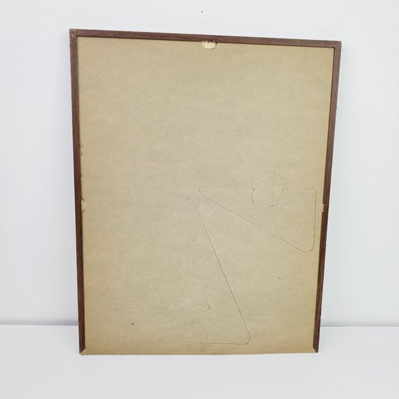 Vintage 1970's Nursery Art Lot Framed Big Animal Elephant & Tiger Kitty - Picture 4 of 13